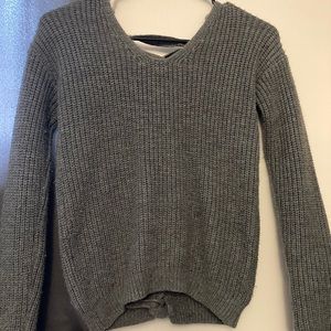Grey knit sweater